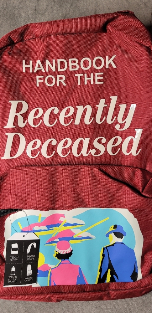 Beetlejuice Brand Book Bag, Burgundy Med Size